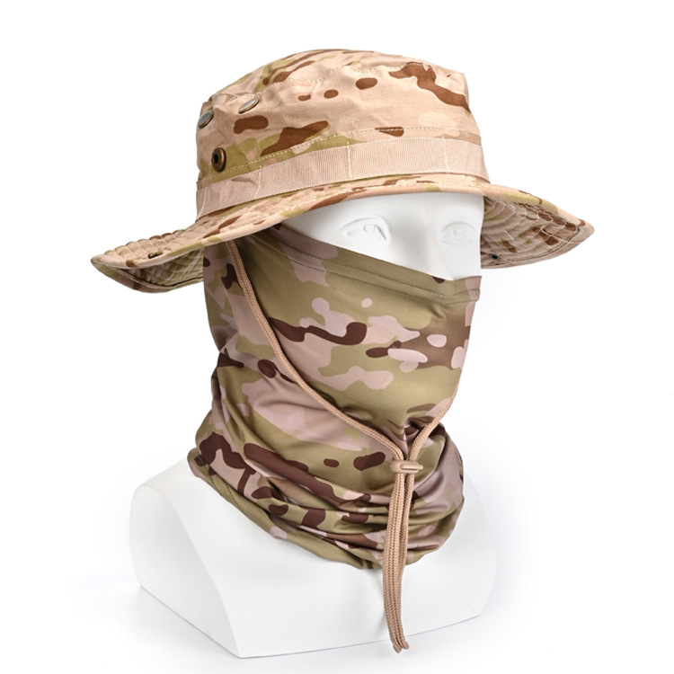 Pañuelo para el cuello con protección solar, sombrero de ala redonda y grande para hombre, adecuado para senderismo, camping, pesca, sombrero de pescador transpirable con protección solar, sombrero para el sol plegable.