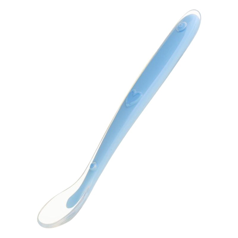 Two-color silicone spoon baby spoon silicone baby soft Spoon soft spoon children's eating spoon complementary Bowl Spoon