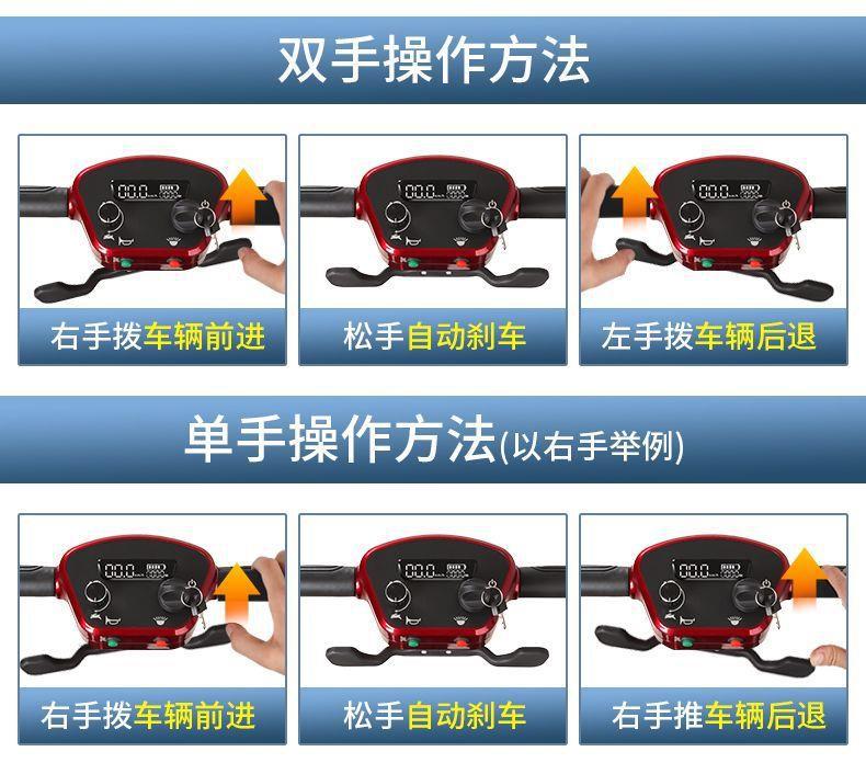 New Portable Folding Mobility Scooter for the Elderly, Four-Wheeled Electric Vehicle for Disabled People, Lightweight Travel Assist Vehicle