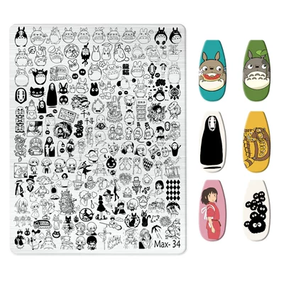 Dırnaq bəzəkləri, Nail Art Egg Plate Nail Art - max-034-with-back-plate