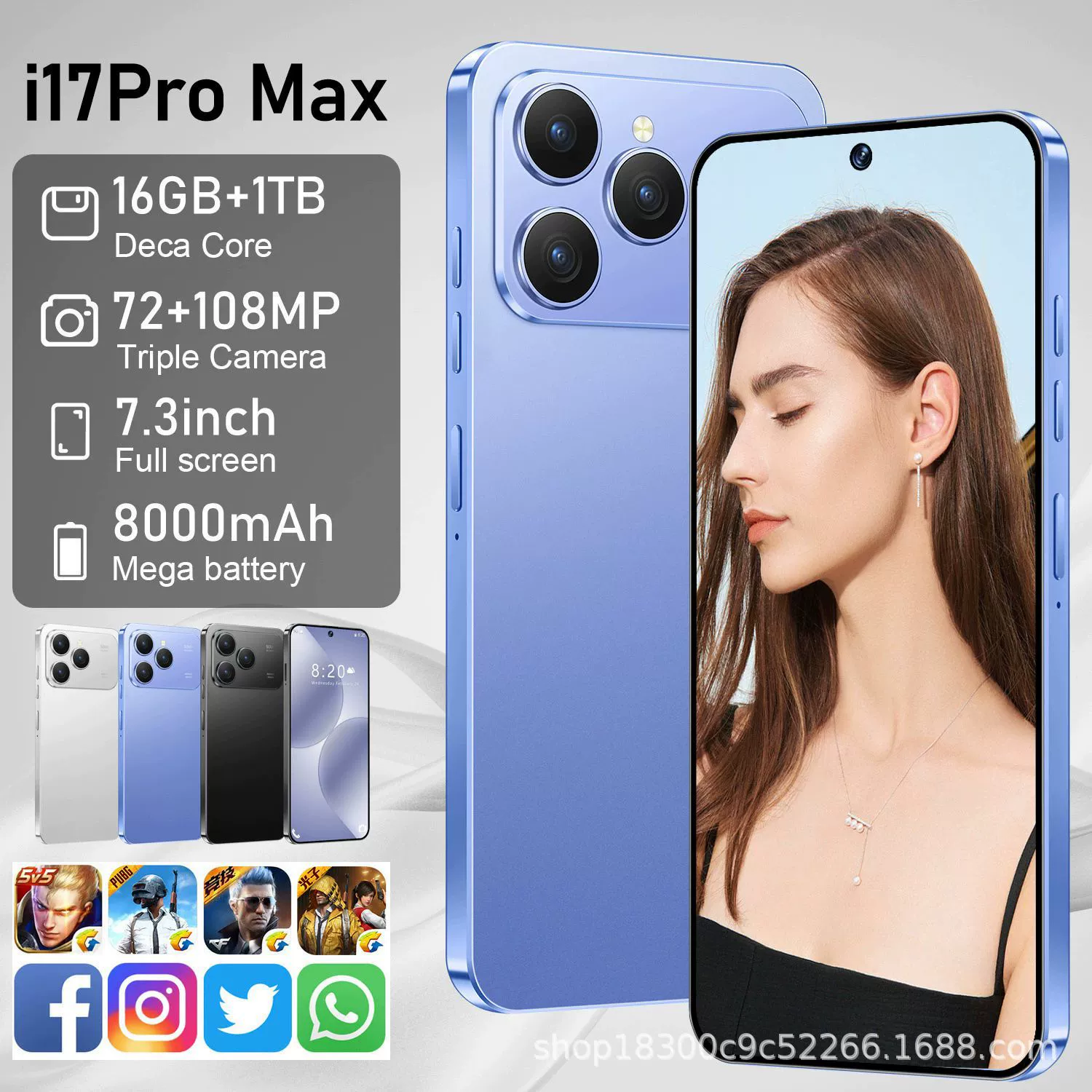 (Граничная торговля), мобильный телефон, экран, intel core i17, 17 Pro Max, Android 14, 4G