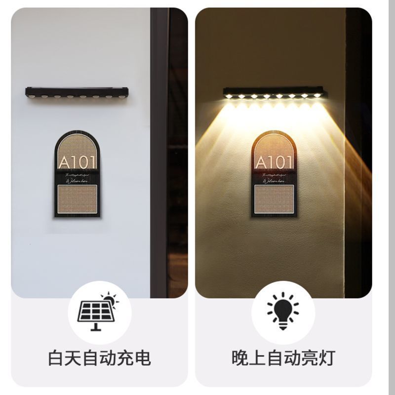 太阳能招牌灯广告牌门牌户外防水洗墙灯射灯别墅家用照明氛围壁灯|undefined
