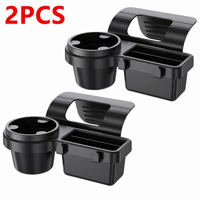 Box, Multi-Functional Mobile Phone Storage – Car cup holder/beverage holder - hook-black-one-pair