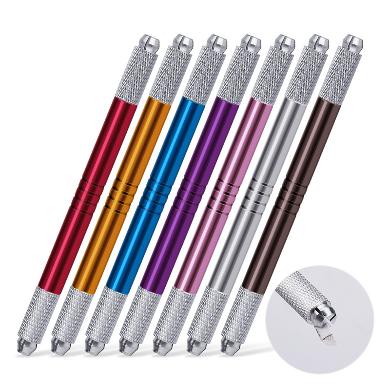 New Korean-style double-head embroidery handmade pen metal embroidery fog eyebrow handmade pen fog eyebrow pen manufacturers wholesale