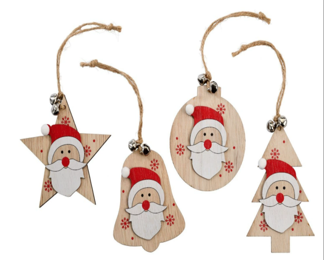 2021 Новые рождественские украшения креативные деревянные поделки Рождественский кулон полая елка кулон Одиночная упаковка