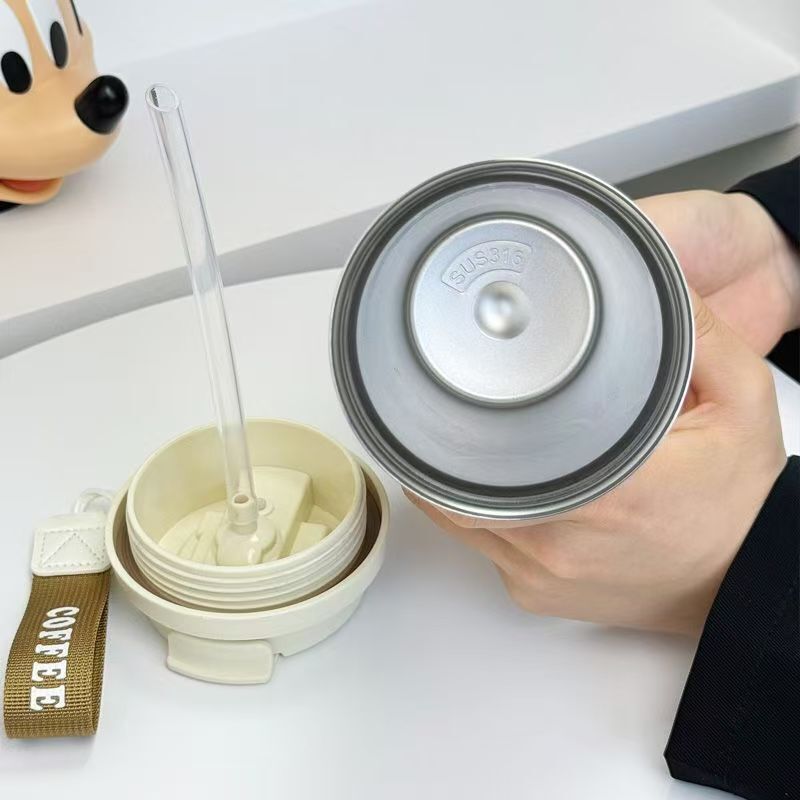 2025 新ストローベルベラフラワーウォーターカップ高価値カップオフィスコーヒータンブラーポータブル|undefined