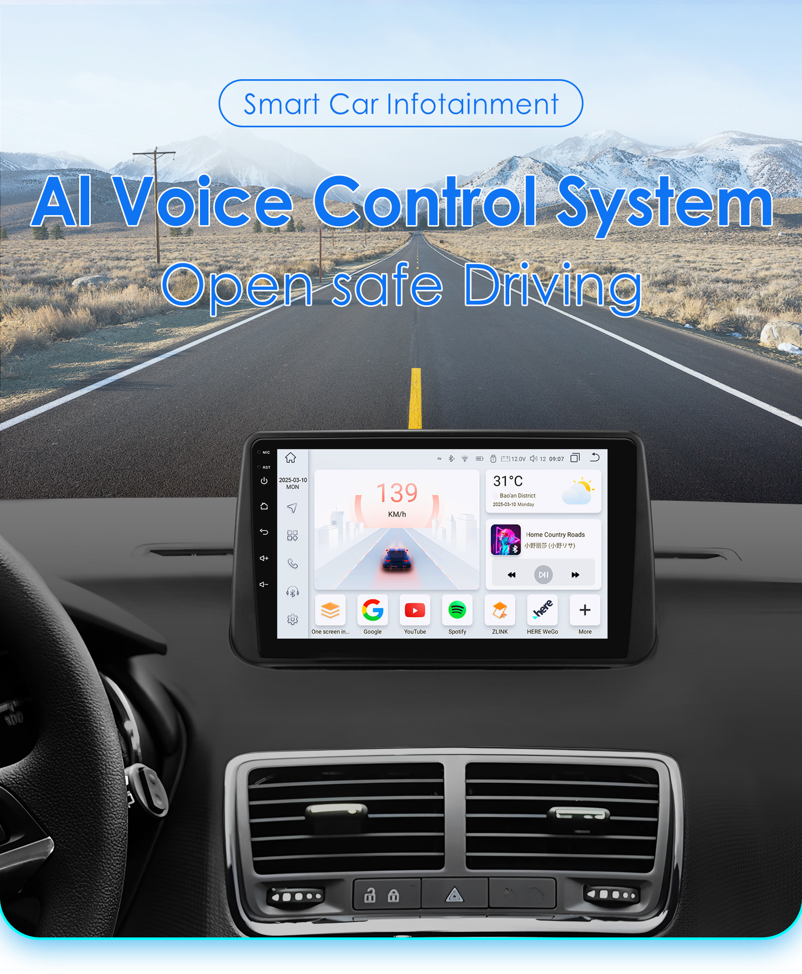 9inch Suitable for 09-14 Opel Meriva Android Smart Large-Screen Car Bluetooth Gps Navigation All-In-One Machine