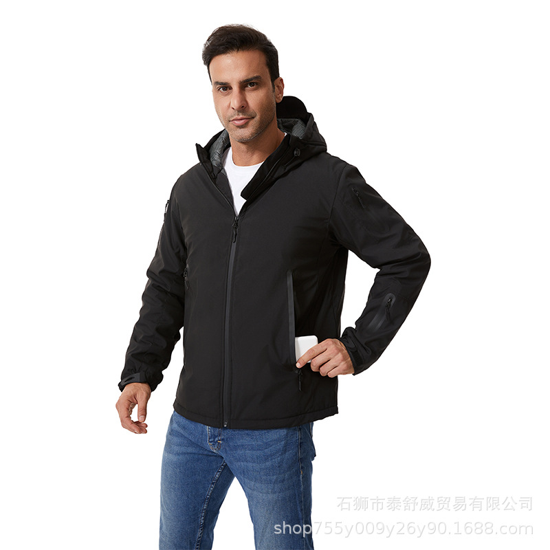 Invierno inteligente nuevo calentamiento calentamiento chaqueta de asalto eléctrica calentamiento chaqueta de asalto calentamiento eléctrico al aire libre para hombres y mujeres
