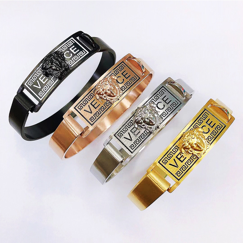Factory Direct Supply Fan Family 18K Rose Gold Bracelet Big Brand Same Style Couple Classic Men's Hollow Fan Family Bracelet