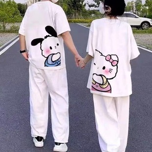 Summer Pure Cotton Short-Sleeved T-Shirt Couple Wear Lazy Style Loose Niche Design Tops for Men and Women Student Trendy Brand Class Uniforms