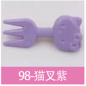 고양이 포크 보라색