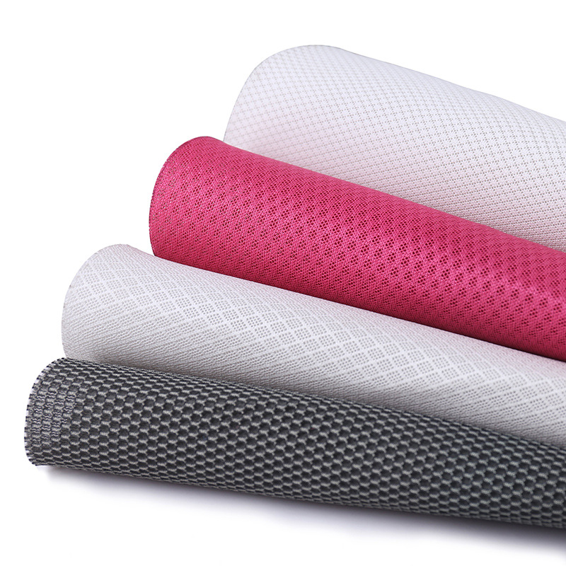 厂家供应现货 运动网眼针织布 鞋材运动服装裤料箱包面料