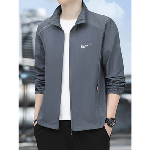 A generation of hair brand ice silk clothing men's summer skin clothing UV-proof stand collar thin fishing clothing coat