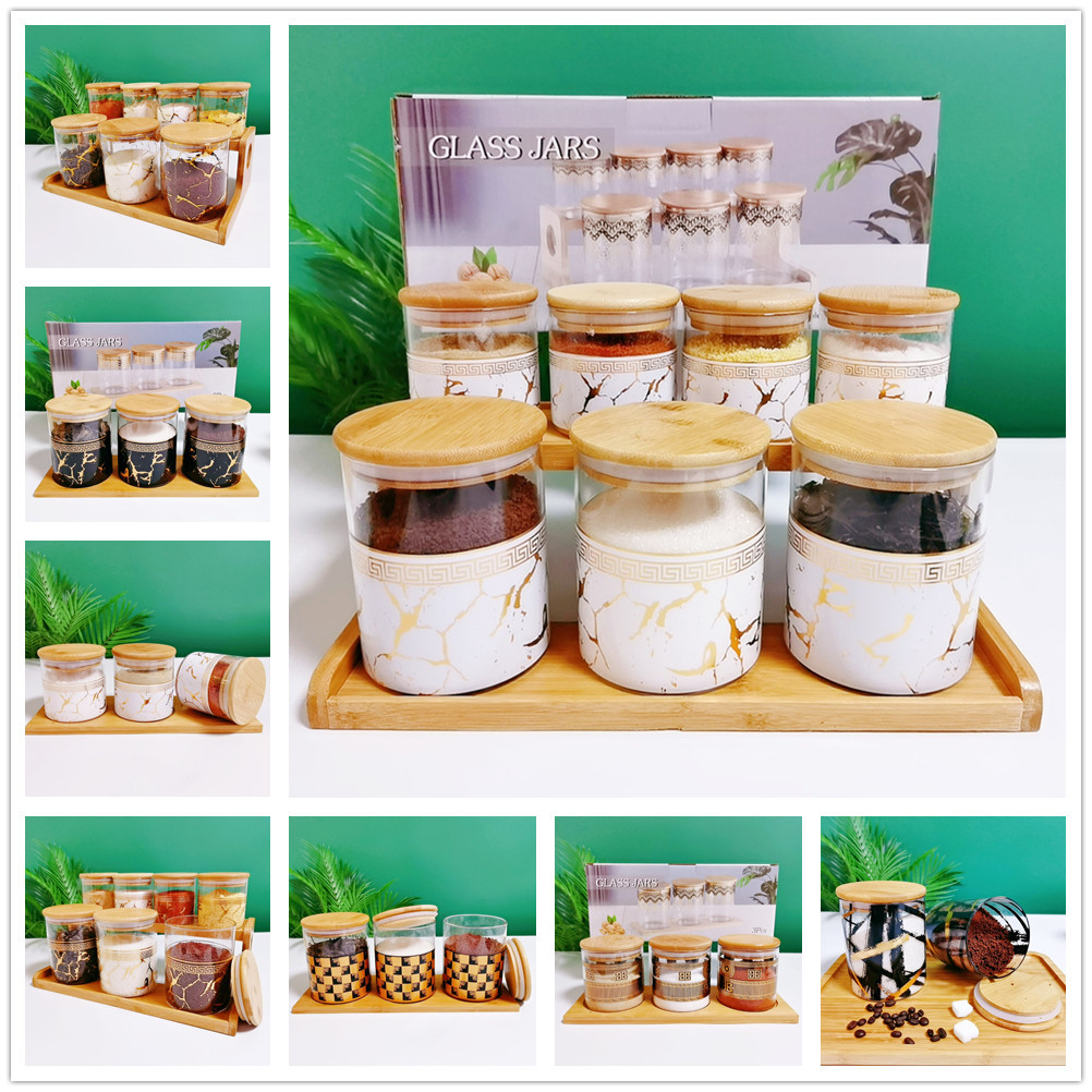 Fábrica directa transfronteriza dedicada para el Comercio exterior Exportación de vidrio cilíndrico sazonador tarro de almacenamiento