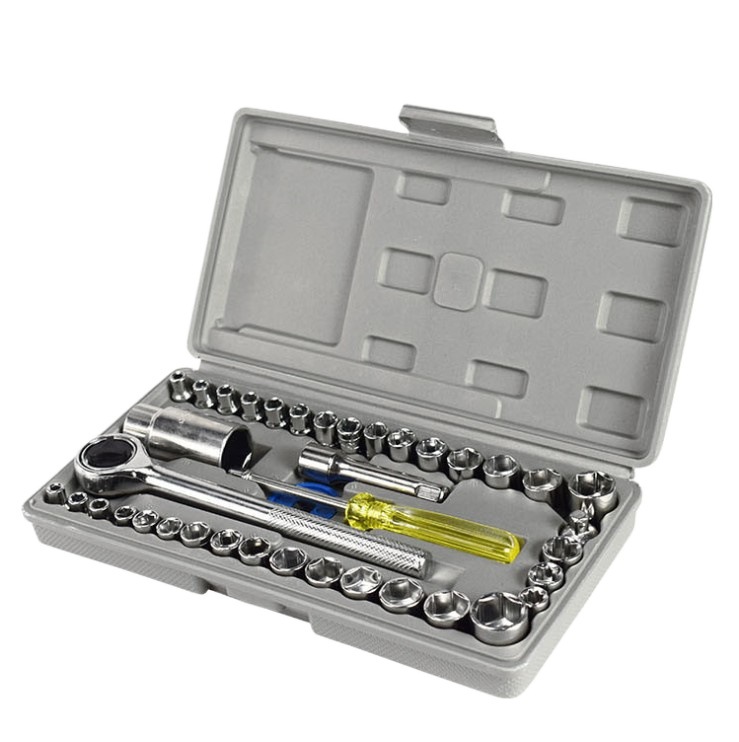 40 piece socket combination tool socket wrench motorcycle repair socket tool set automotive repair a