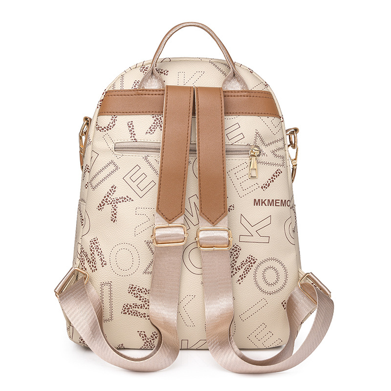 Bolsos para mujer 2024 nuevas letras impresas para mujer mochila moda color contraste mochila de viaje al aire libre mochila escolar al por mayor