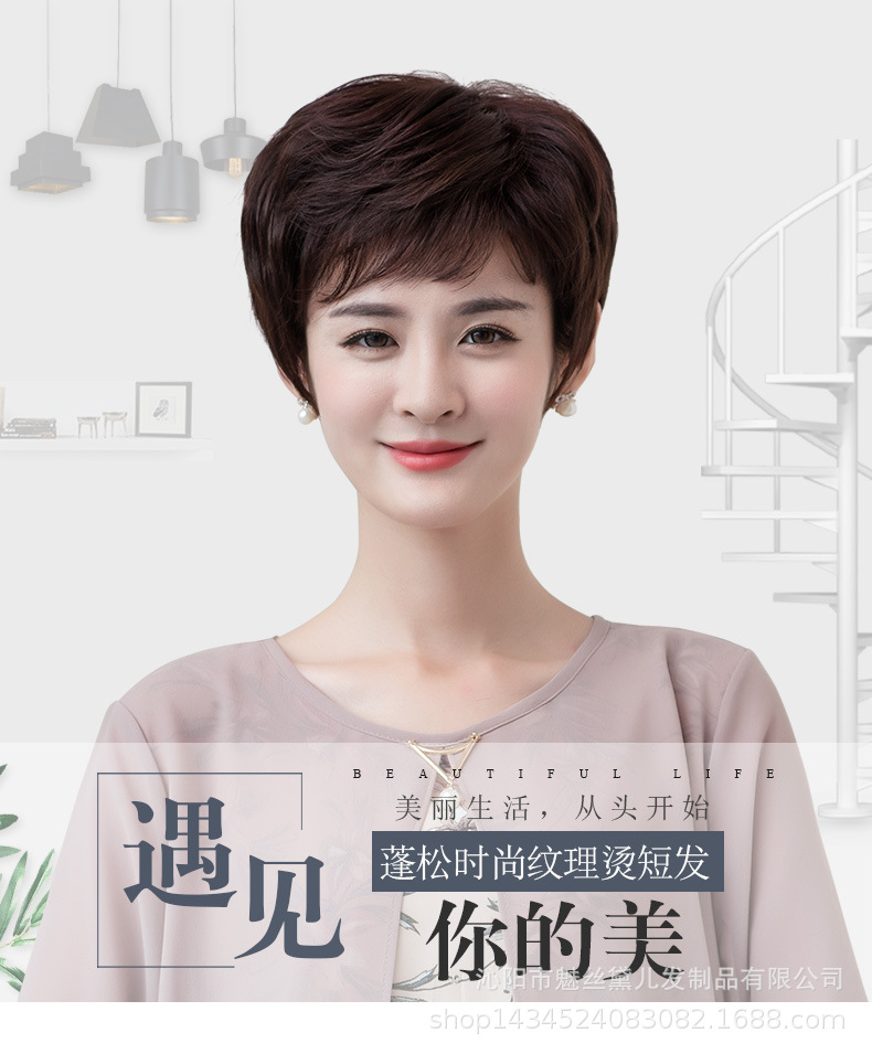 割引一掃 かつら短い女性の髪本物の人間の髪の毛ふわふわで自然な 注目商品 Ssl Daikyogo Or Jp