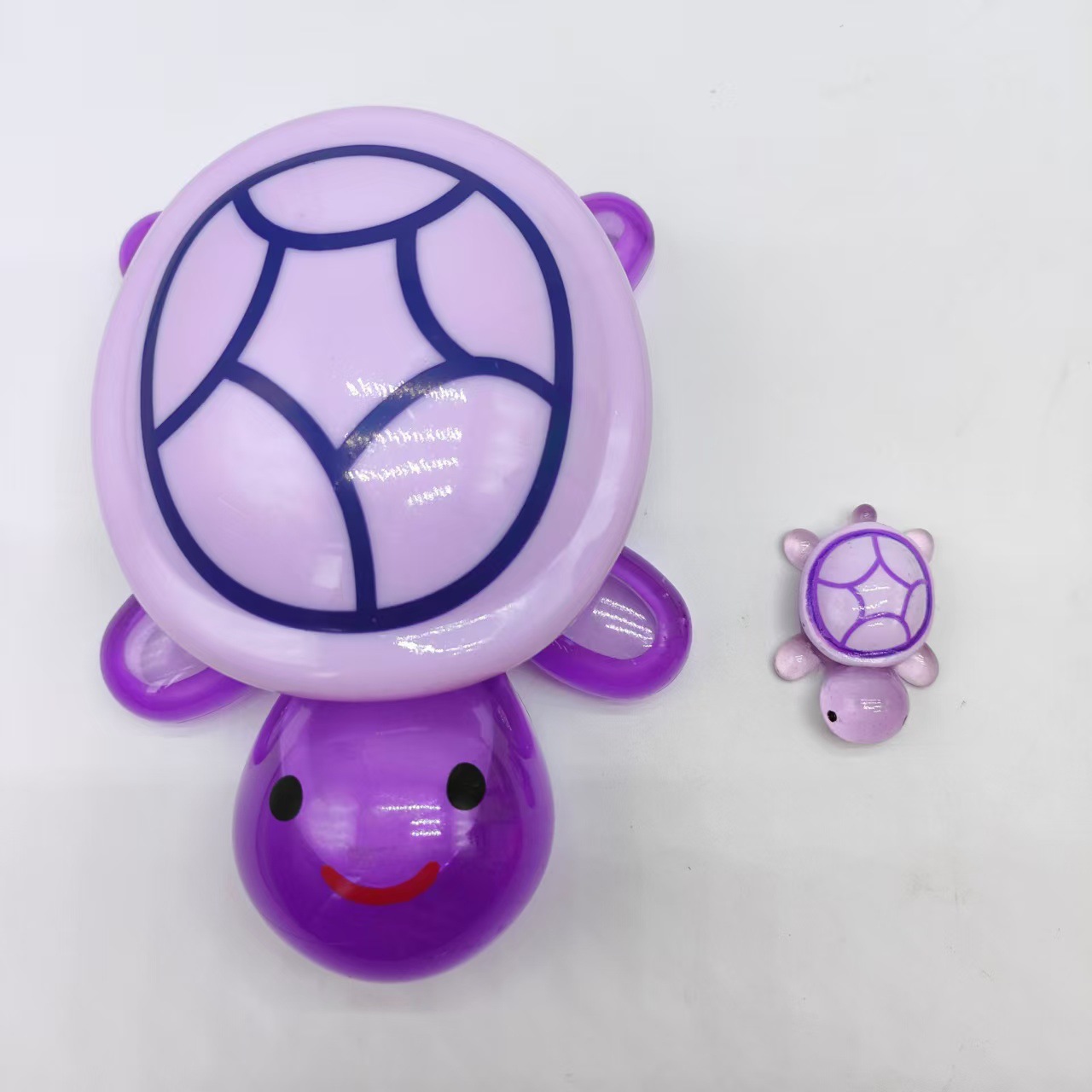 Cartoon nocturno colorido tortuga bolsa ciega contra juguetes de rebote lento pellizco adornos muñeca resina de tortuga
