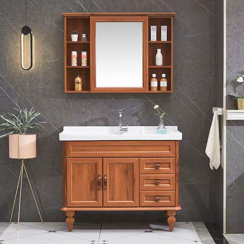 Floor-Standing Bathroom Cabinet Ceramic Integrated Basin Washbasin Cabinet Combination Bathroom Washbasin Countertop Integrated