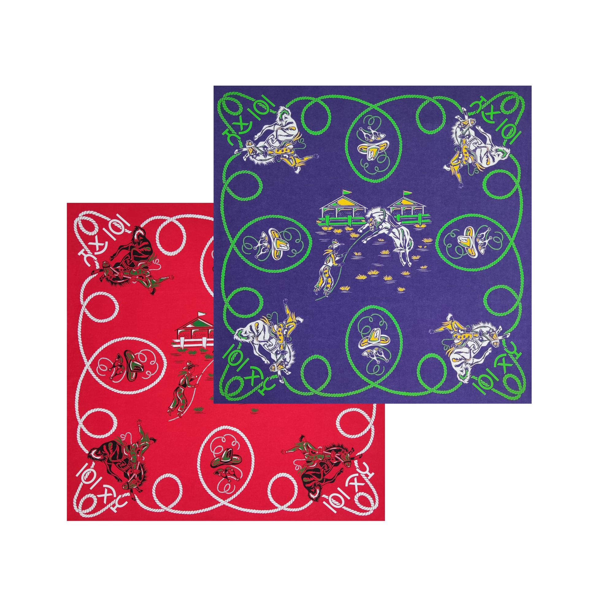 Cotton digital print square scarf, hip-hop street dance outdoor cycling headscarf, decorative face scarf and neck scarf