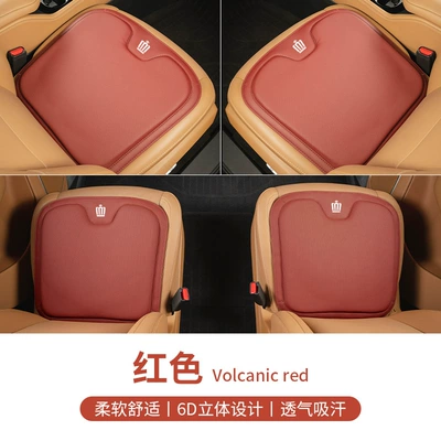 Seat cushion, seat cover — interior car - type-a-nappa-leather-volcano-red-crown-4-pack