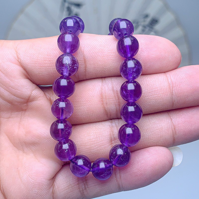 Cuentas de cadena larga de amatista natural semiacabadas cuentas de cadena larga de amatista dispersa precios especiales de profundidad directa de fábrica