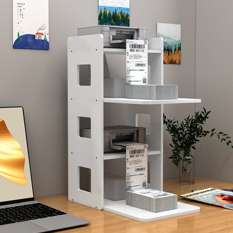 E-commerce surface single warehouse desktop express single-sided printing office shelf multi-layer placement printer rack storage