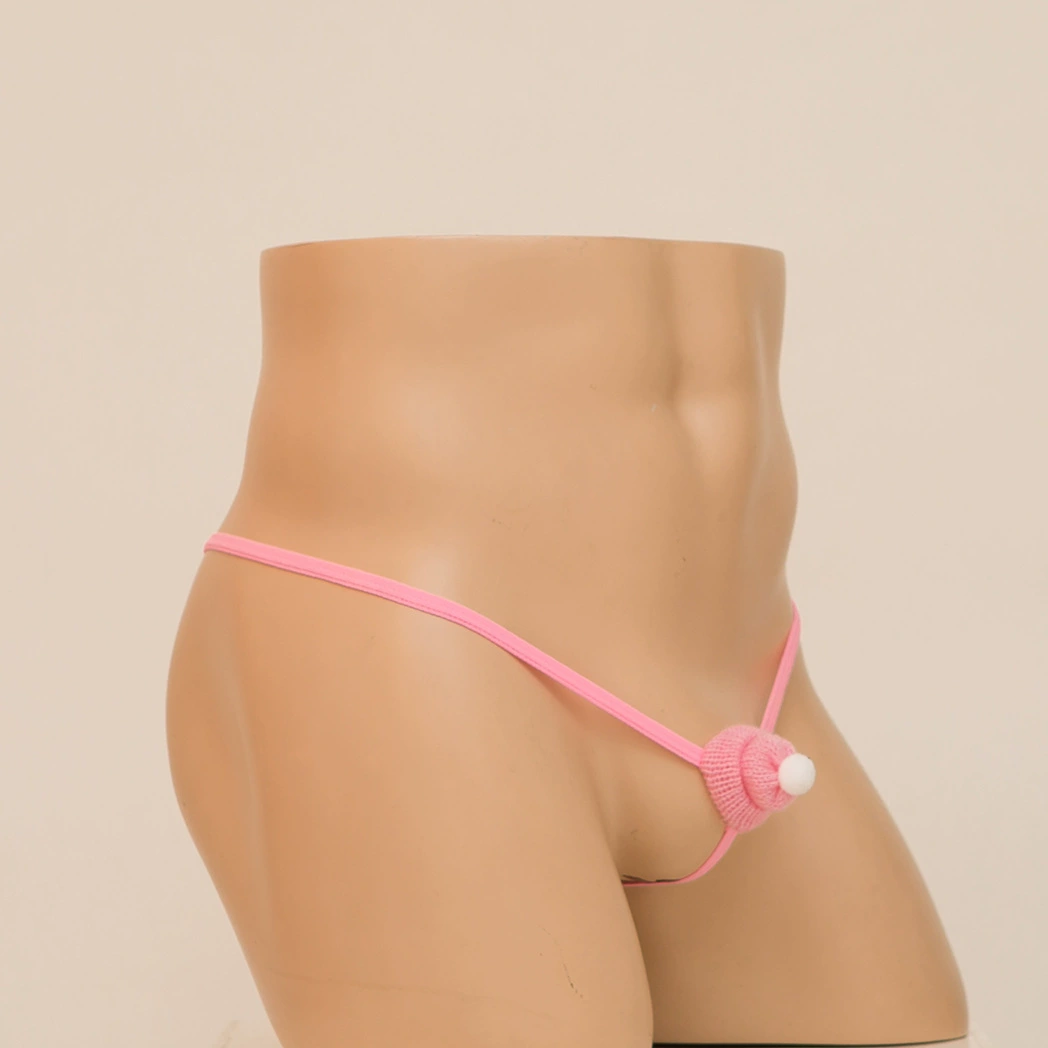 IZUDO Мужские костюм Santa Hat с отверстиями, гипюровые трусы - сексуальные G-String, один размер, синий красный черный розовый белый