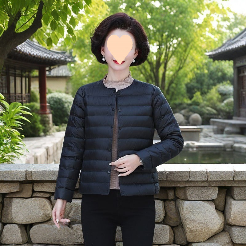 Demi-season light and thin down jacket