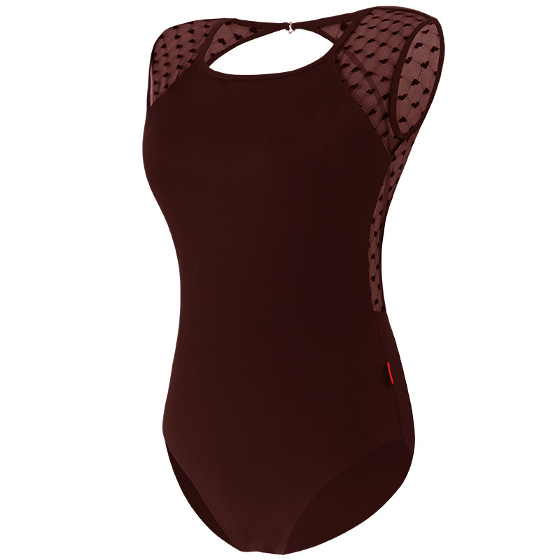 Ropa de práctica de Ballet para adultos de las mujeres chaleco sin espalda costura de encaje sin mangas mono entrenamiento corporal EXAMEN DE ARTE Ropa de baile