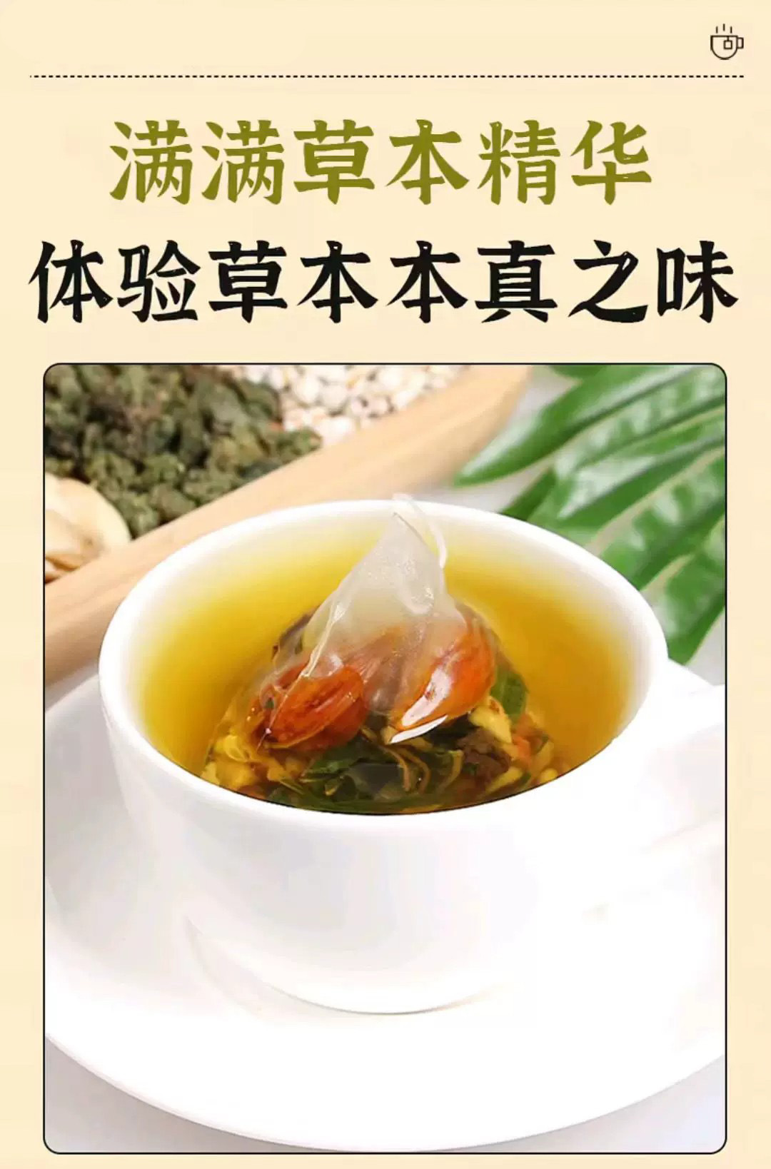 Chicory Herbal Tea Blend 120g Canister Triangle Tea Bags with Kudzu Gardenia Mulberry Leaf overview
