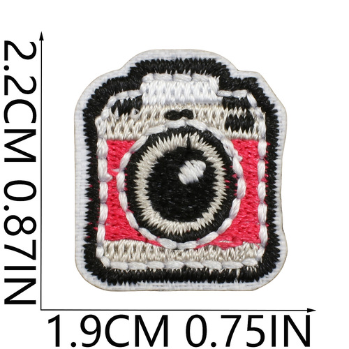 Mini Embroidery Fabric Patch Cute Small Size Sticker Patch DIY Ribbon Decor Hot Air Balloon Animal Computer Embroidery Label