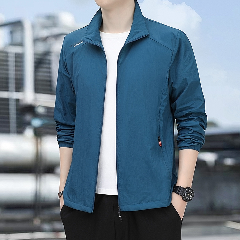 Sun Protection Clothing Men's 2025 New Arrival Middle-Aged Men's Summer Fishing Clothing Lightweight Breathable Outdoor Men's Wear Sportswear with a Collar