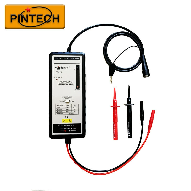 PINTECH высоковольтный активный дифференциальный зонд PT-8020 14 кВ 70 МГц изолирующий зонд осциллограф