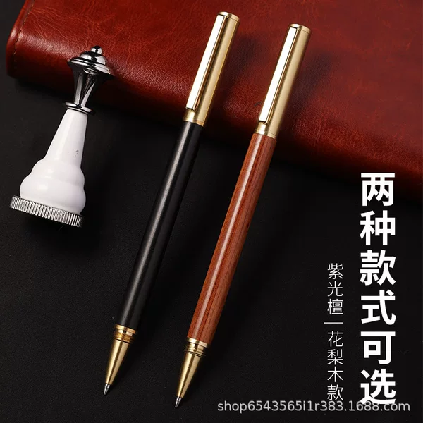 Cross-Border Cultural and Creative Products: Brass and Sandalwood Pens, Neutral Signature Pens, Business Ballpoint Pens, Office Metal and Wood Pens, Vintage Gifts