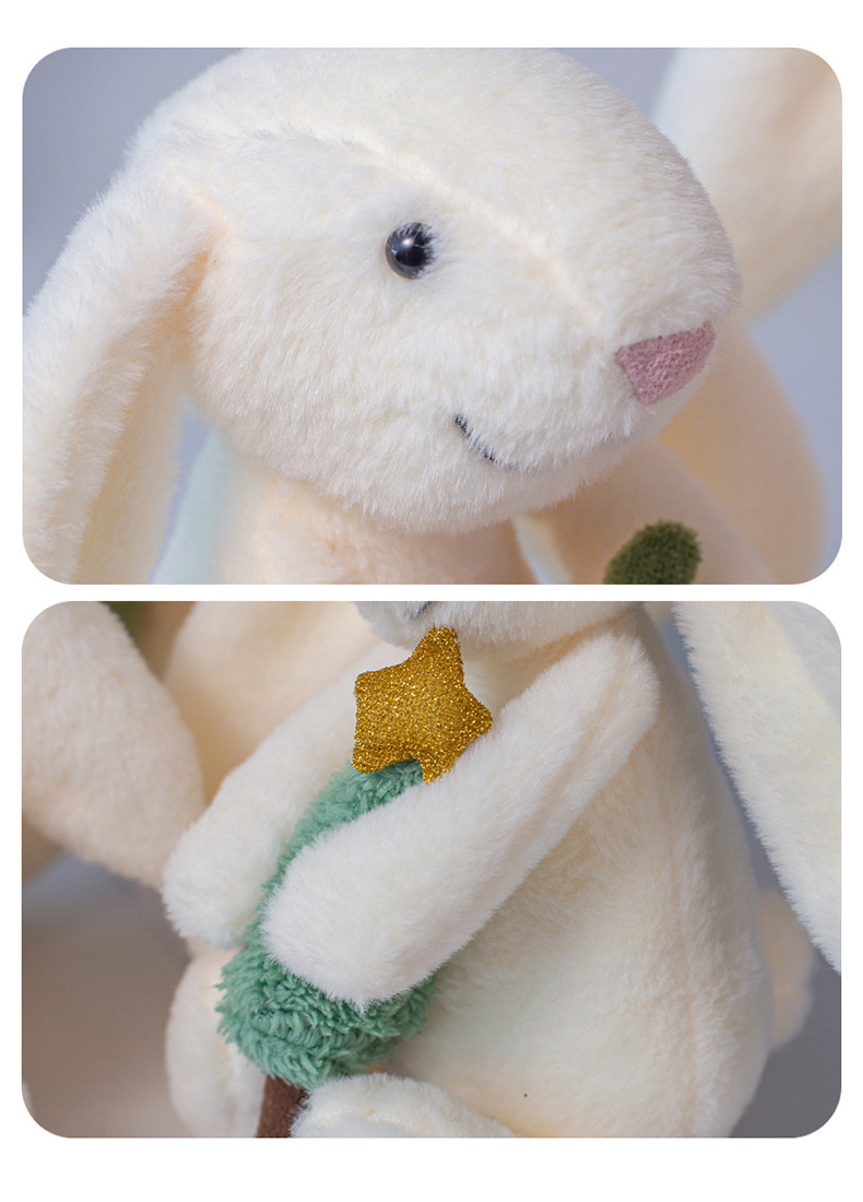 SnuggleBunny Plush Toy - Soft Huggable Rabbit Stuffed Animal With Carrot, Cuddly Companion For Kids & Adults, Perfect Gift For Christmas, Sleep Aid_voghion.com