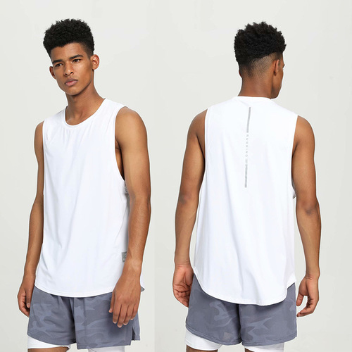 Men's  Summer European and American Sports Tank Top, Sleeveless Fitness T-shirt and Base Layer for Running, Amazon International Trade