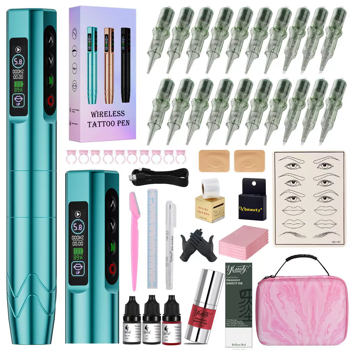 纹绣双电池多模式无线纹眉纹绣全套工具漂唇纹发眼线小纹身一体机