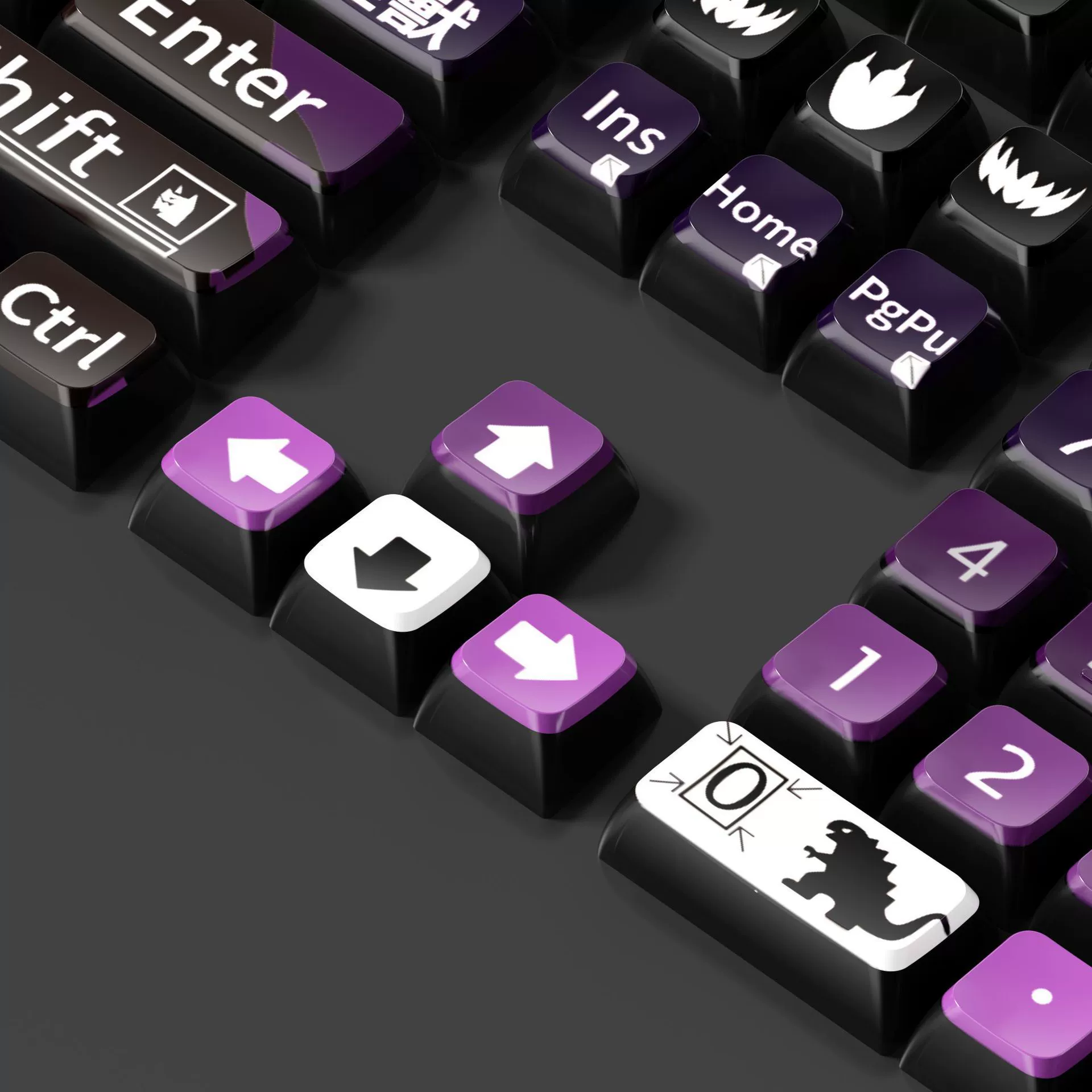 Маленький монстр Годзилла анимационная тема XDA высокая сублимация PBT механическая клавиатура кастомизация