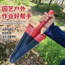 锰钢泥锹尖五号钢锹尖锹农用木柄多功能锯齿锹砍锹加厚户外挖树铲