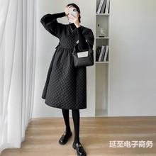 孕妇外套秋冬外穿新款棉服宽松大码遮肚连衣裙春秋款网红外出冬装