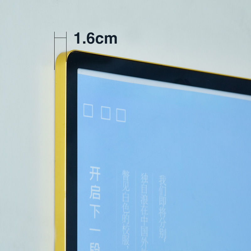OQ5M thickened magnetic poster frame 1.6cm ultra-thin advertising frame media picture frame institutional frame ultra-thin elevator Poster