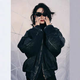 毒家现货正确版本高品BL家新款成衣磨烂棉服外套宽松版型男女同款