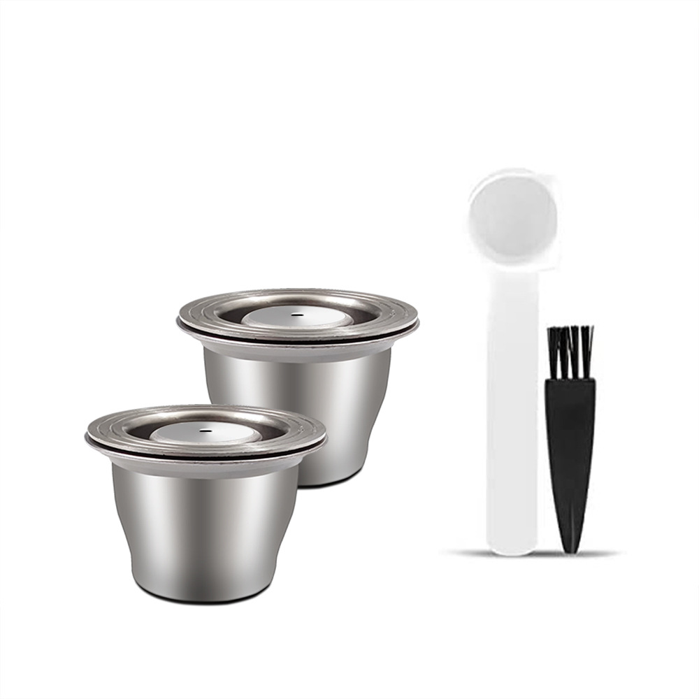 Nestle Nespresso Cápsula de café Shell filtro reutilizable con creativo cuchara de acero inoxidable martillo