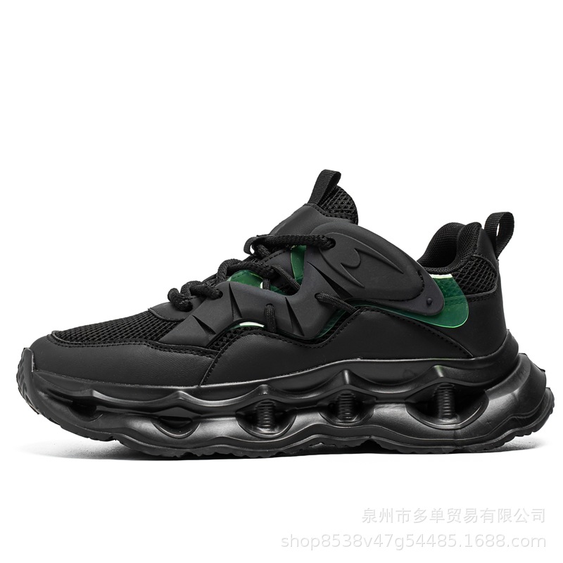 Nuevos zapatos de estilo de hombre de altura de suela gruesa, zapatos deportivos de cuero de marca de moda, aire en vivo, zapatos casuales de hombre para correr al aire libre