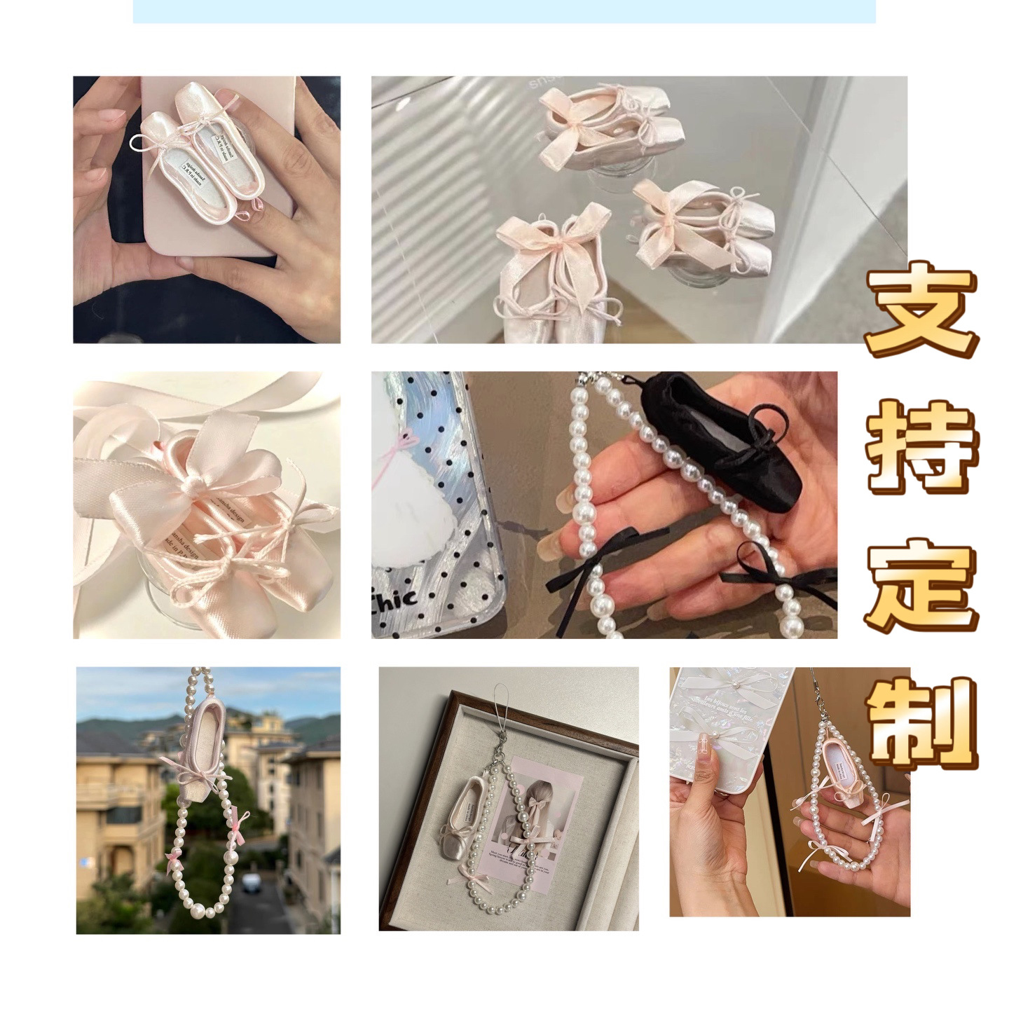 Sansha hecho a mano ballet danza zapatos de Punta pequeña joyería mini zapatos satén llavero