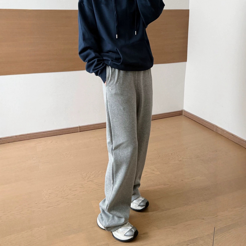 26 Autumn New Product AL Casual Versatile Slimming Cotton-Like Straight Wide-Leg Sweatpants with Fleece Lining 2661 26 Autumn New Product AL Casual Versatile Slimming Cotton-Like Straight Wide-Leg Sweatpants with Fleece Lining 2661