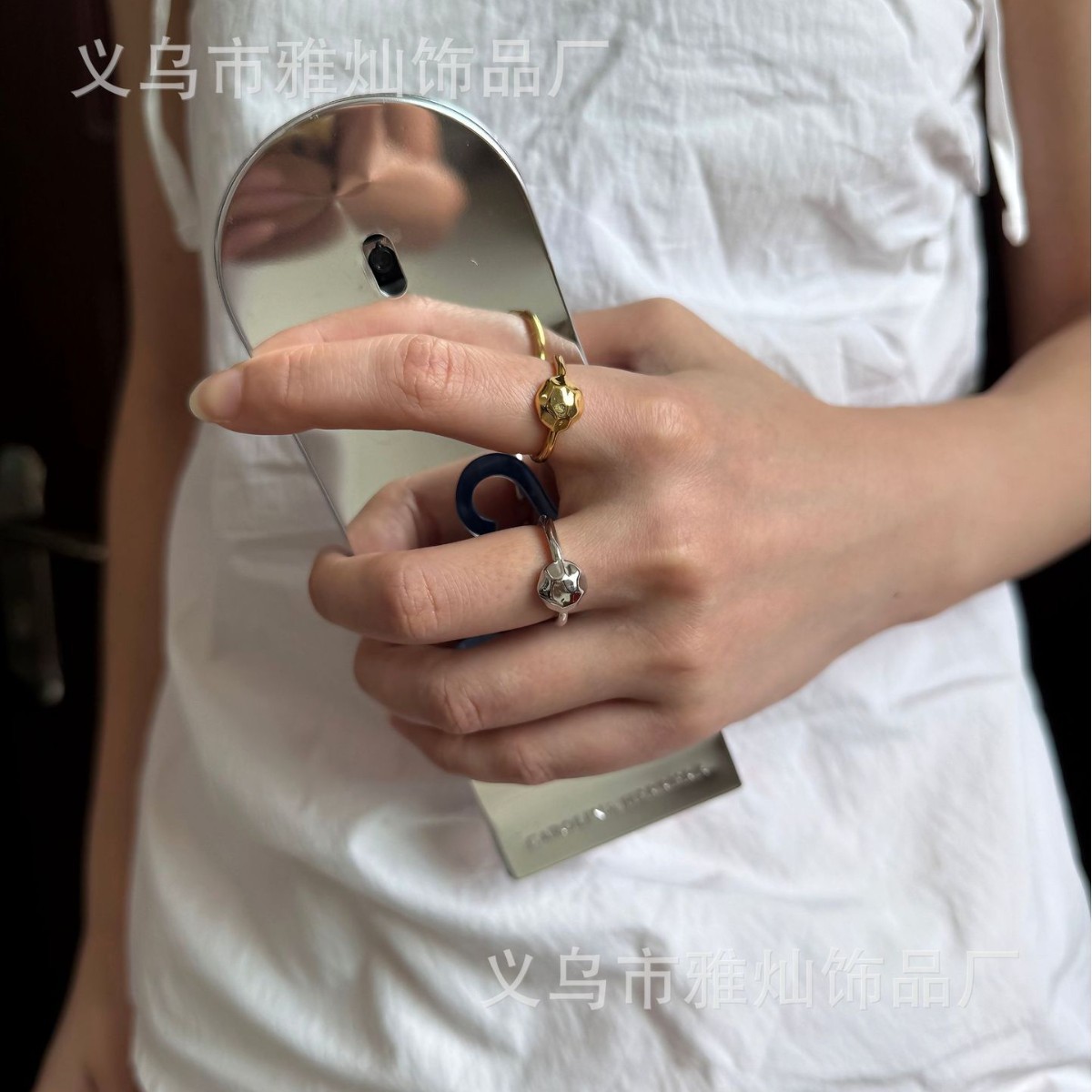 One size geometric ring