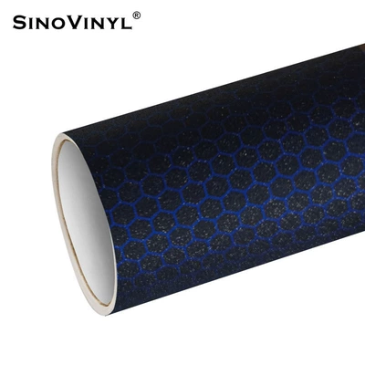 Carlake holographic honeycomb body color — Automotive Film - 15218-m-honeycomb-flash-point-black-and-blue