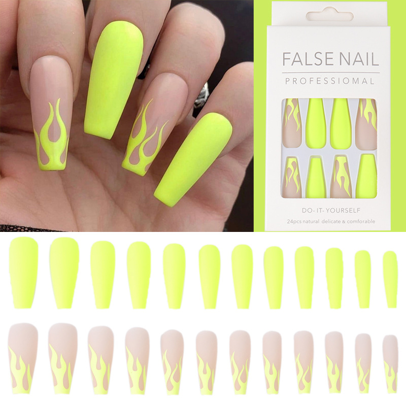 Retro Gradient Color Plastic Nail Patches 1 Set display picture 16